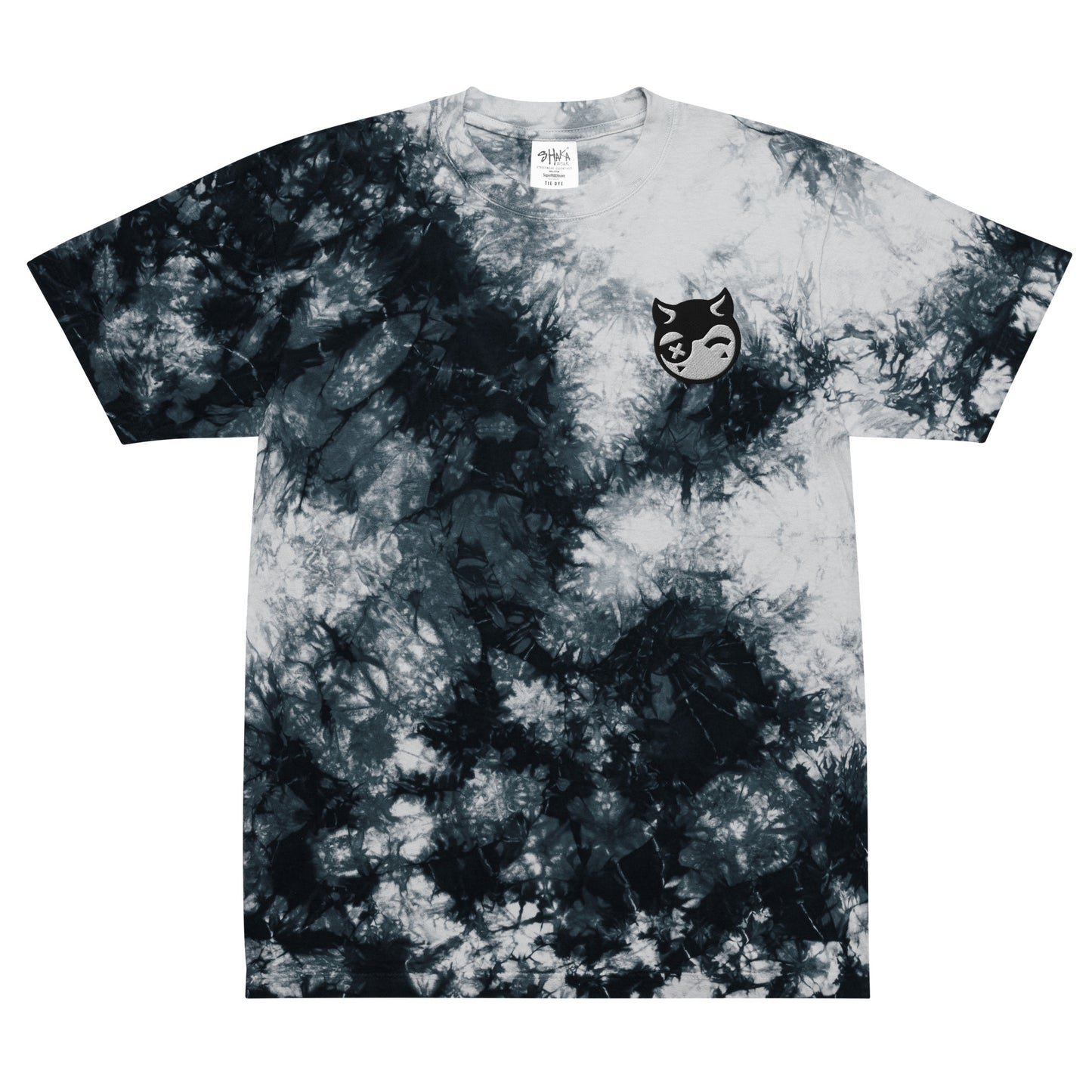 Logo Oversized Tie-Dye Tee - Black & White